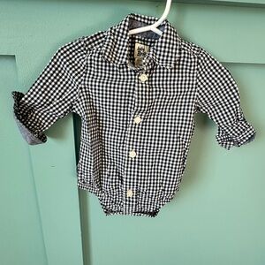 Infant Black and White Checkered Shirt